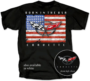 C5 Corvette T-shirt - Born in the USA - Also available in White